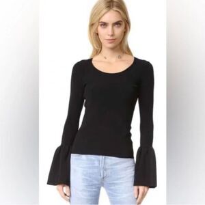 Elizabeth & James | Willow Bell Sleeve Ribbed Top M